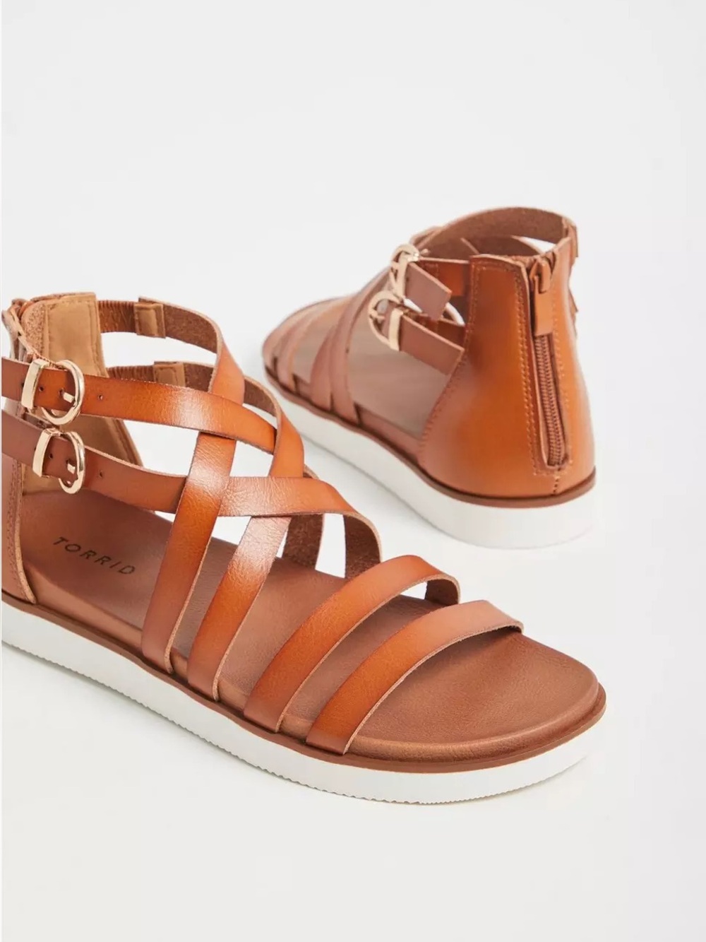 Torrid Tan Strappy Gladiator Sandals Size 9.5 Wide